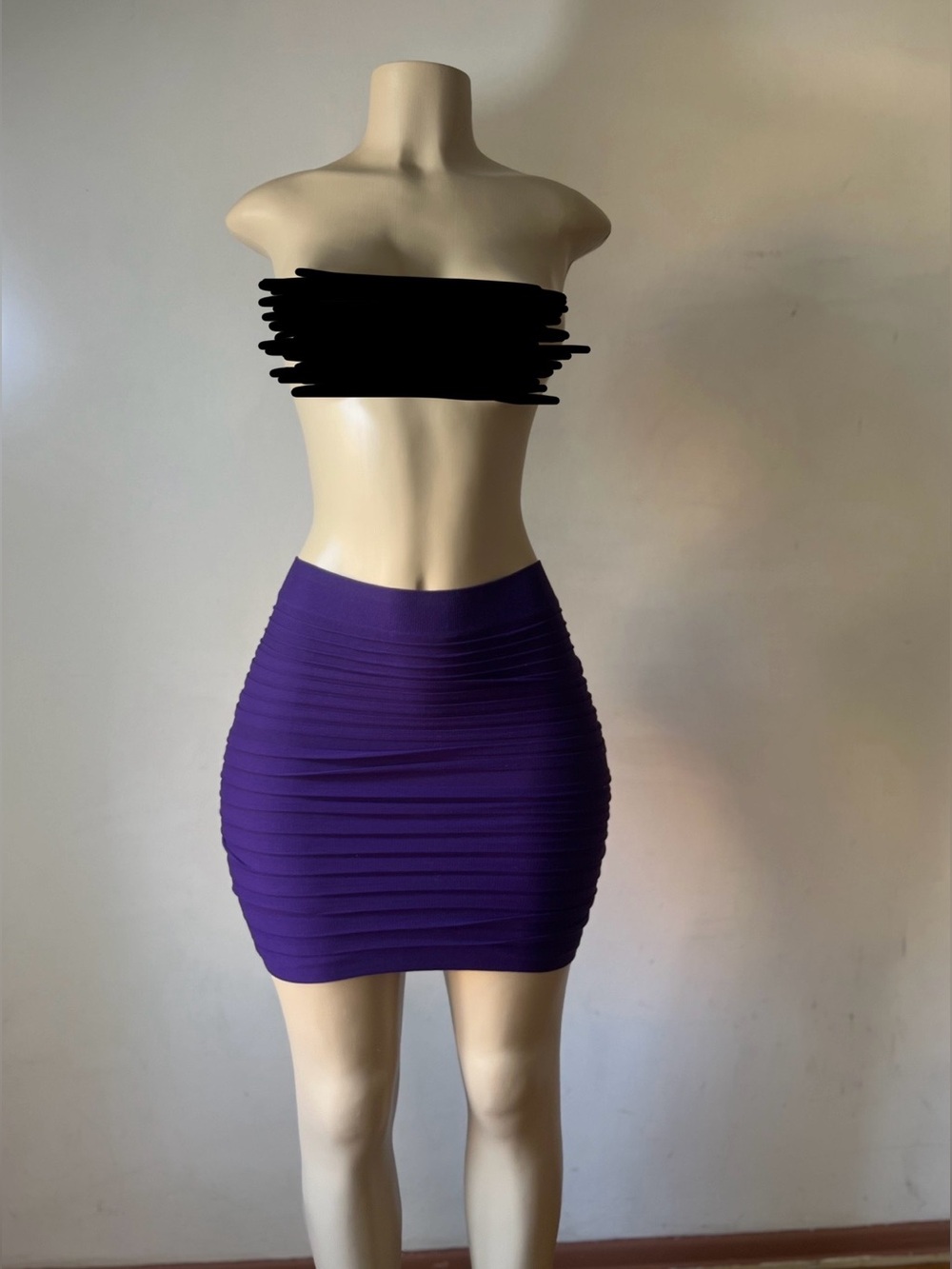 New Orchid Purple Convertible Skirt/Strapless Top